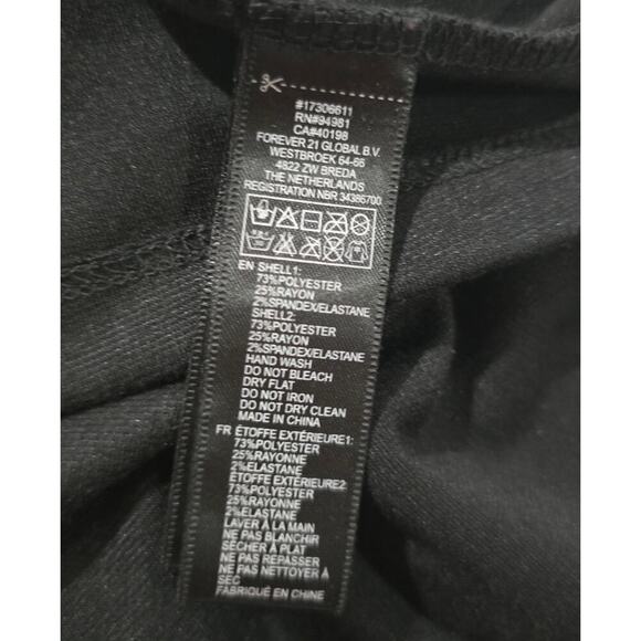 Forever 21+ Blue & Black Colorblock Dress Women’s XL | Long Sleeve Zip accent - Picture 6 of 9